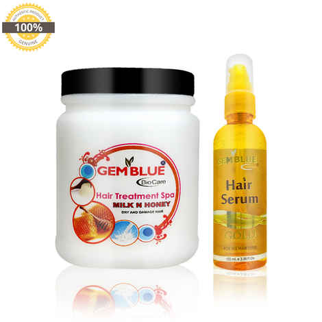 Buy Gemblue Biocare Hair Spa 1000Ml Milk&Honey+Gemblue Biocare Gold Serum, 100Ml - Purplle