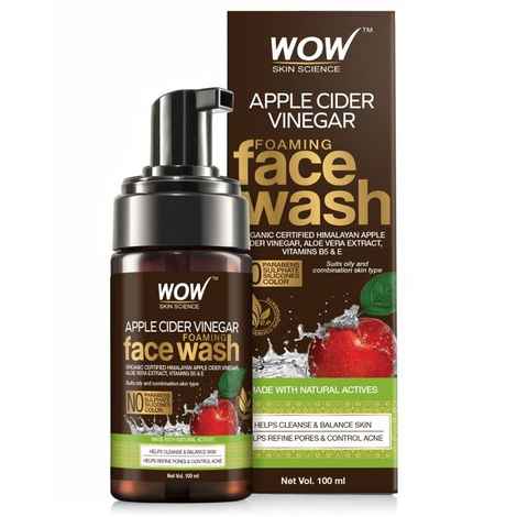 Buy WOW Skin Science Organic Apple Cider Vinegar Foaming Face Wash With Pump (100 ml) - Purplle