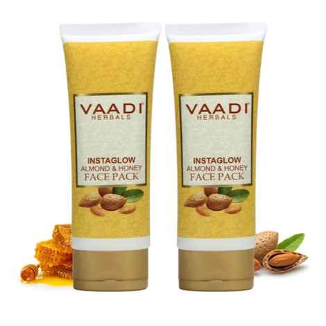 Buy Vaadi Herbals Instaglow Almond & Honey Face Pack Value Pack of 2 (120 g x 2) - Purplle