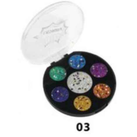 Buy Hilary Rhoda Glitter eyeshadow 7 Ultra Pigmented Color (12 g) (HR-K011-03) - Purplle