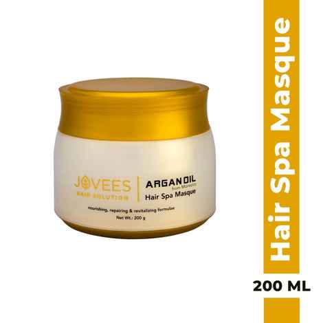 Jovees Herbal Argan Oil Hair Spa Masque | With Moroccan Argan Oil and Jojoba Oil | Gives Shiny and Smooth Hair | For All Hair Types 200g