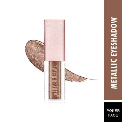 Buy Swiss Beauty Metallic Liquid Eyeshadow 8 Poker Face (2.25 ml) - Purplle