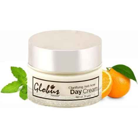 Buy Globus Naturals Clarifying Anti Acne Day Cream | Acne Control |Oil Balancing Formula |100% Natural | Paraben Free | SLS Free | Net Wt. (50 gm) - Purplle