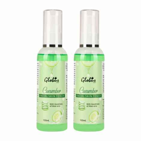 Buy Globus Naturals Cucumber Facial Skin Toner With Goodness Of Aloe Vera Extract (100 ml) (Pack Of 2) - Purplle
