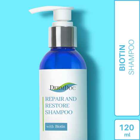 Buy DermDoc Repair and Restore Shampoo with Biotin (120 ml) - Purplle