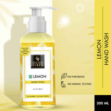 Buy Good Vibes Lemon Hand Wash (300 ml) - Purplle