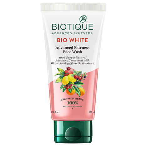 Buy Biotique Bio White Advanced Fairness Face Wash (100 ml) - Purplle