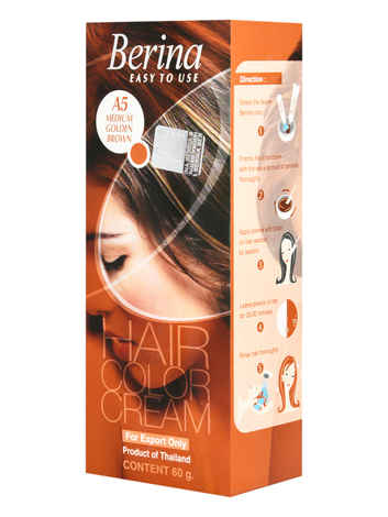 Buy Berina A5 Medium Golden Brown Hair Color Cream 60gm - Purplle
