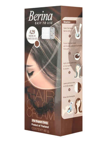 Buy Berina A29 Medium Chocolate Hair Color Cream60gm - Purplle