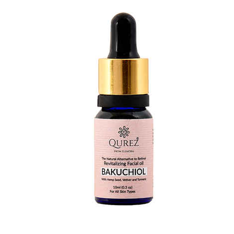 Buy Qurez Bakuchiol - Revitalizing Facial oil with Hempseed, Vetiver and Turmeric (10 ml) - Purplle