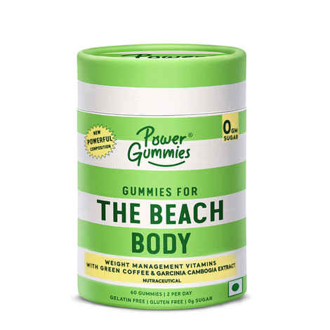 Buy Power Gummies-The Beach Body With Green Coffee, L-Carnitine & Vitamin C-Weight Management Gummies For Men & Women-60 Gummies - Purplle