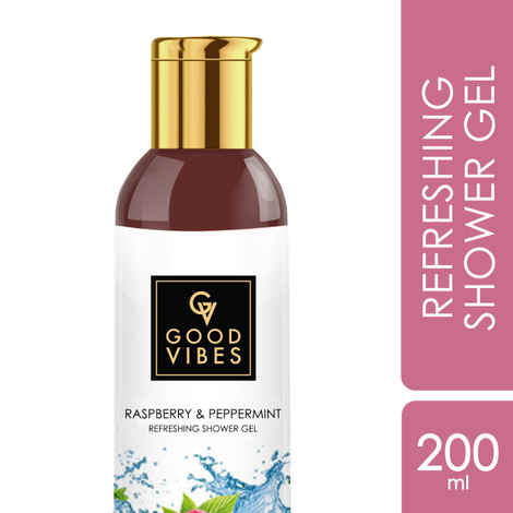 Buy Good Vibes Refreshing Shower Gel (Body Wash) - Raspberry & Peppermint (200 ml) - Purplle