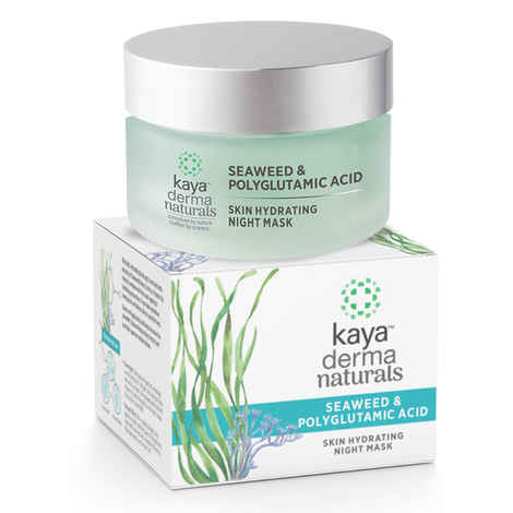 Kaya Seaweed & Polyglutamic Acid Skin Hydrating Night Mask Face Gel with Rose Licorice & Vitamin E for Hydrated & Youthful Skin 50g