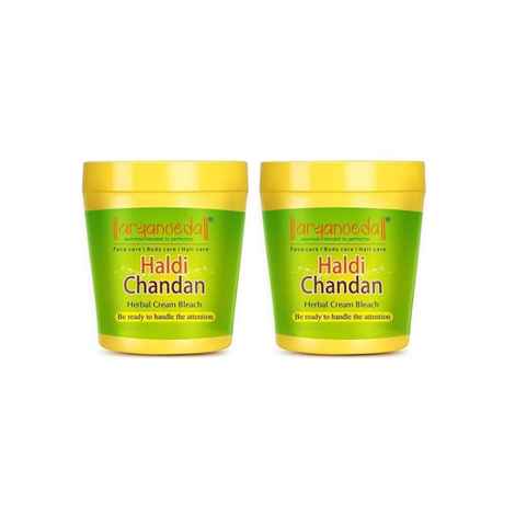 Buy Aryanveda Herbals Haldi Chandan Bleach Cream (250 g)(Pack of 2) - Purplle