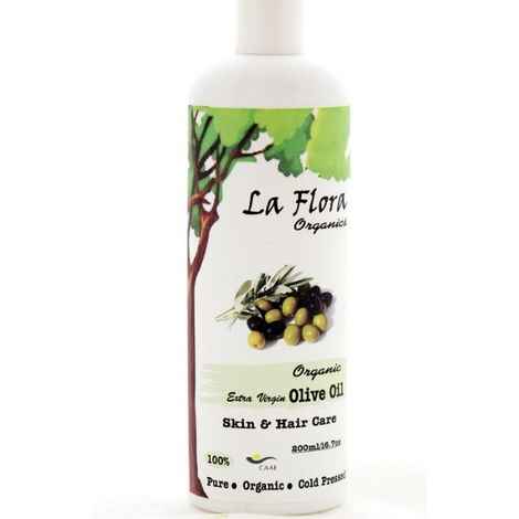 Buy La Flora Organics Extra Virgin Olive Oil-Skin & Hair care 200 ml - Purplle