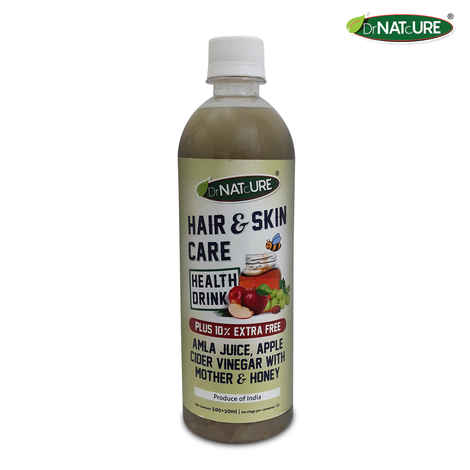 Buy DrNATcURE Hair & Skin Care - Apple Cider Vinegar Blended with Amla Juice, Honey (500 ml) - Purplle