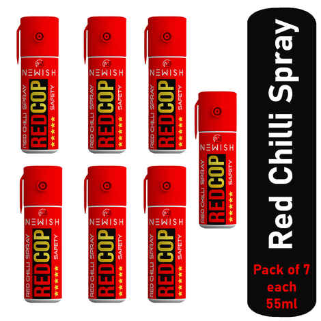 Buy Newish : Powerful Red Chilli Spray Self Defence for Women Pack of 7 (Each : 35 g / 55 ml) - Purplle