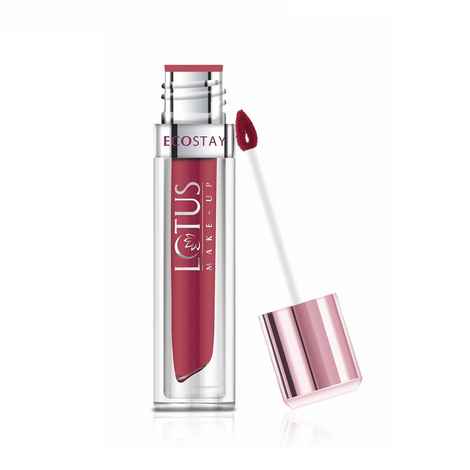 Buy Lotus Make-Up Ecostay Matte Lip Lacquer Royal Rose - Purplle