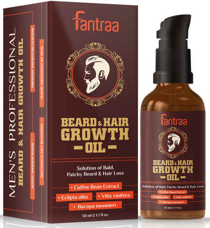 Buy Fantraa Beard and Hair Growth Oil Enriched With Coffee Bean Extract (50 ml) - Purplle
