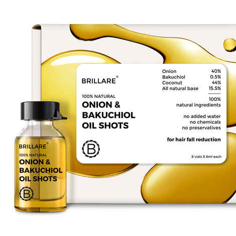 Buy Onion & Bakuchiol Oil Shots For Hair Fall Reduction - Purplle