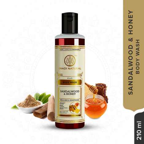 Buy Khadi Natural Ayurvedic Sandalwood & Honey Body Wash (210 ml) - Purplle