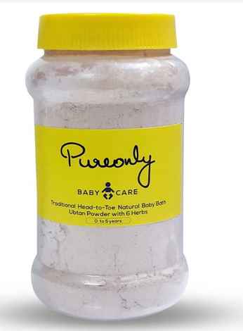 PureOnly Traditional And Homemade Head-To-Toe Herbal Baby Bath Ubtan Powder (0-5 Years) (200 g)
