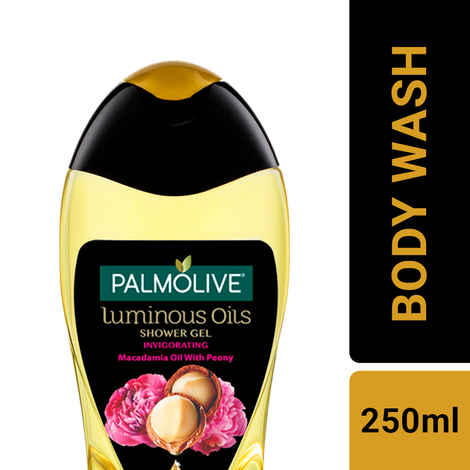 Palmolive Body Wash Luminous Oils Invigorating Shower Gel with 100% Natural Macadamia Oil & Peony Extracts (250 ml)