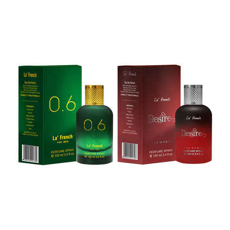 Buy LA' French 0.6 & Desire Perfume By La' French, Eau De Parfum (100 ml) Pack Of 2 Ideal For Men And Women - Purplle