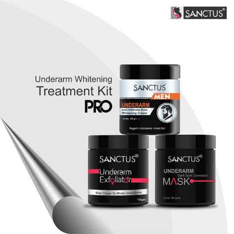 Buy SANCTUS Underarm Whitening Treatment Kit PRO for MEN (300 g) - Purplle
