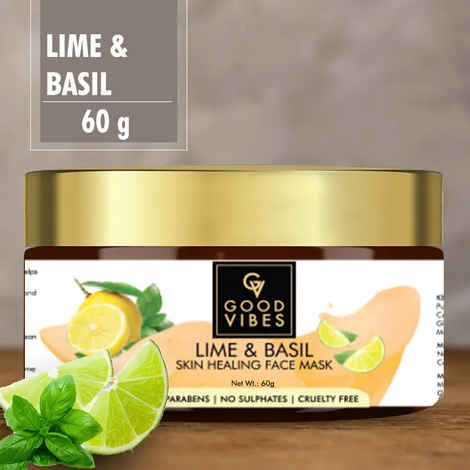 Buy Good Vibes Skin Healing Face Mask - Lime & Basil (50 g) - Purplle