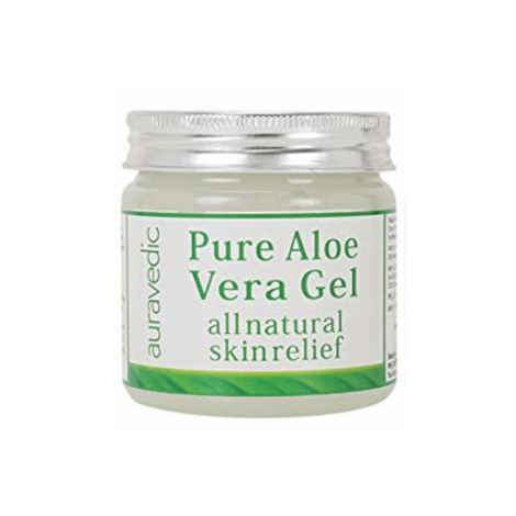 Auravedic Pure Aloe Vera Gel for Face / Hair Gel with Green Tea/ Natural De tan Gel / Anti Acne Gel / Paraben Free 200gm