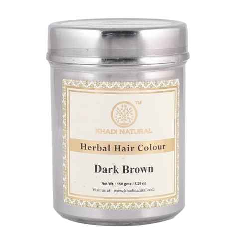 Buy Khadi Natural Ayurvedic Dark Brown Henna Colour (150 g) - Purplle