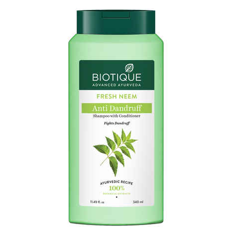 Buy Biotique Bio Neem Margosa Anti-Dandruff Shampoo & Conditioner (340 ml) - Purplle
