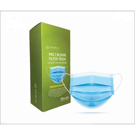MELT BLOWN FILTER MASK(5PCS OF 3 PLY FACE MASK) (Pack of 50)(500 g)