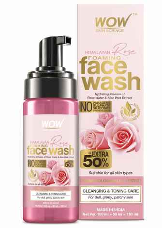 Buy WOW Skin Science Foaming Himalayan Rose Face Wash For Dry/Oily/Sensitive/Combination Skin - 100mL - Purplle
