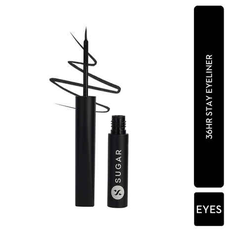 SUGAR Cosmetics - Graphic Jam - 36Hr Eyeliner - 01 Blackest Black (Matte Finish Eyeliner) - Intense, Waterproof Eye Liner - Lasts Up to 36 hours
