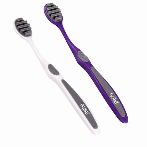 Buy GUBB T+ Tongue Cleaner for Kids & Adults, Tongue Scraper 2s - Purple & Grey - Purplle