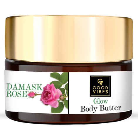 Buy Good Vibes Damask Rose Glow Body Butter (100g) - Purplle