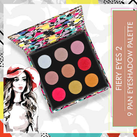 Buy Stay Quirky Sexy Eye Eyeshadow Palette|Long Lasting|Shimmer|Paraben & Sulphate Free|Blendable|Intense Pigment|Lightweight - 9 Pan Fiery Eyes 2 - Purplle