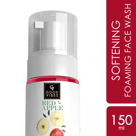 Buy Good Vibes Softening Foaming Face Wash - Red Apple (150ml) - Purplle