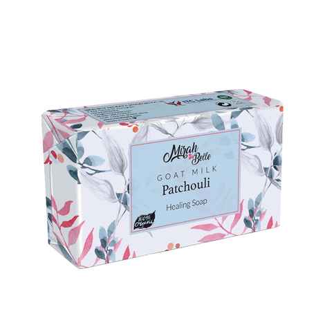 Mirah Belle Organic Goat Milk, Patchouli Healing Soap Bar Blemished, Acne & Infection Prone Skin. Great for Teenagers and Adults. SLS, Paraben, GMOFree, (125 g)