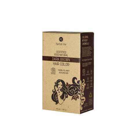 Buy Herbal Me Certified Natural Dark Brown Henna Hair Colour (200 gm) - Purplle