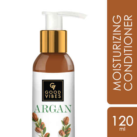 Buy Good Vibes Argan Moisturizing Conditioner | Adds Shine, Hair Protection | No Parabens, No Animal Testing (120 ml) - Purplle