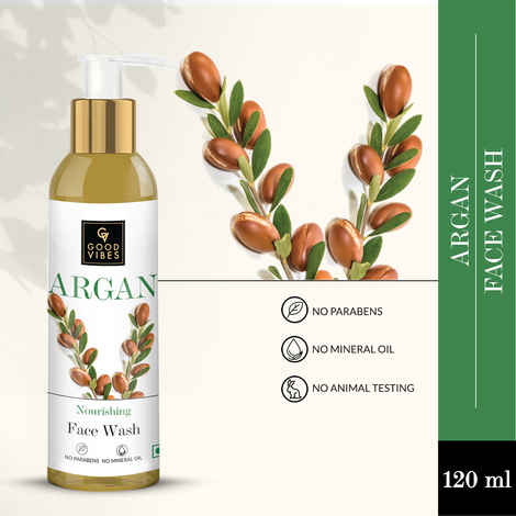 Buy Good Vibes Nourishing Face Wash - Argan (120 ml) - Purplle