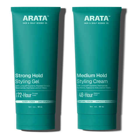 Buy Arata Natural Hair Styling Combo with Hair Gel(50 ml) & Hair Cream(50 ml) for Men & Women - Purplle