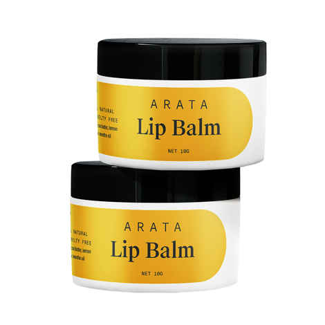 Arata Natural Lip balm for dry, chapped lips with Intense Moisturizing || Power of Cardamom oil || Cocoa & Mango butter (10 g Pack of 2)