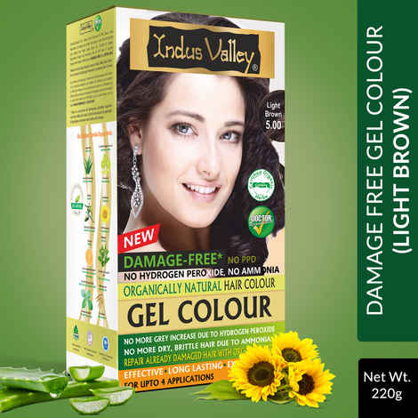 Buy Indus Valley Organically Natural Gel Light Brown 5.0 Hair Color -(220 g) - Purplle