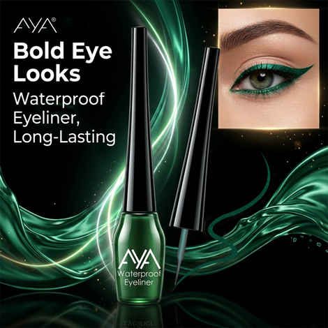 AYA Waterproof Eyeliner, Green (5 ml)