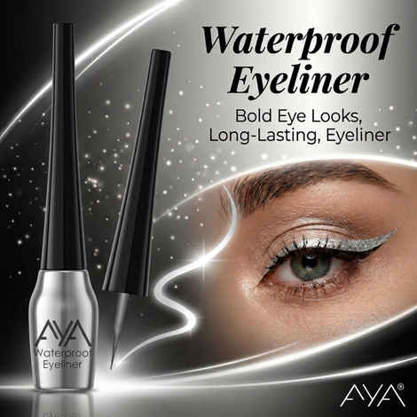 Buy AYA Waterproof Eyeliner, Silver (5 ml) - Purplle