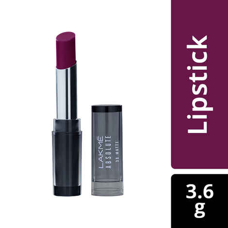 Buy Lakme Absolute 3D Lipstick, Purple Evening (3.6 g) - Purplle